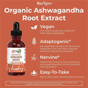 MARY RUTH ORGANICS - Mary Ruth Organics Organic Ashwagandha Liquid Drops 30Ml. - The Red Vitamin MX - Suplementos Alimenticios - {{ shop.shopifyCountryName }}