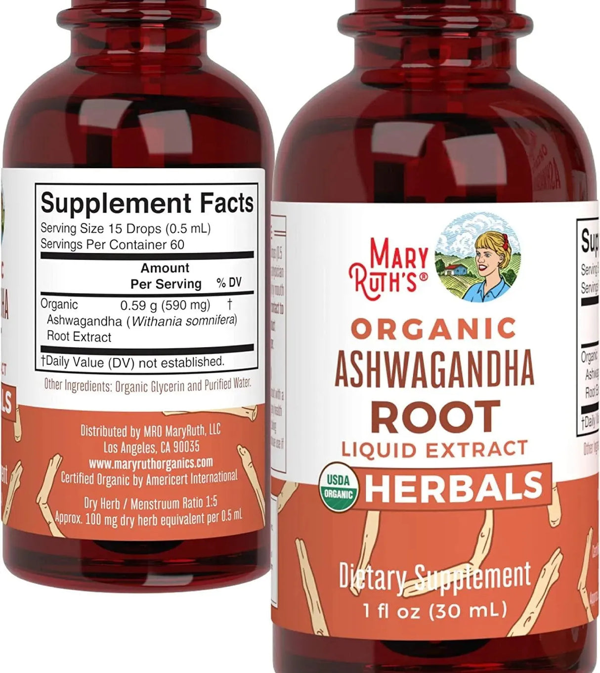 MARY RUTH ORGANICS - Mary Ruth Organics Organic Ashwagandha Liquid Drops 30Ml. - The Red Vitamin MX - Suplementos Alimenticios - {{ shop.shopifyCountryName }}