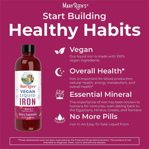 MARY RUTH ORGANICS - MaryRuth Iron Supplement Liquid 450Ml. - The Red Vitamin MX - Suplementos Alimenticios - {{ shop.shopifyCountryName }}