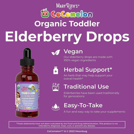 MARY RUTH ORGANICS - MaryRuth Organics Cocomelon Toddler Black Elderberry Liquid 30Ml. - The Red Vitamin MX - Suplementos Alimenticios - {{ shop.shopifyCountryName }}