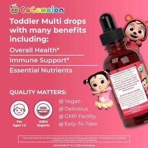 MARY RUTH ORGANICS - MaryRuth Organics CoComelon Toddler Kids Multivitamin with Iron 30Ml. - The Red Vitamin MX - Suplementos Alimenticios - {{ shop.shopifyCountryName }}