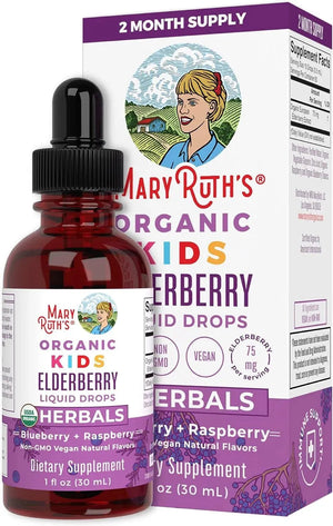 MARY RUTH ORGANICS - MaryRuth Organics Elderberry Liquid Drops for Kids Ages 4-13 30Ml. - The Red Vitamin MX - Suplementos Alimenticios - {{ shop.shopifyCountryName }}