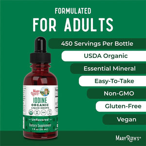 MARY RUTH ORGANICS - MaryRuth Organics Iodine Supplement 30Ml. - The Red Vitamin MX - Suplementos Alimenticios - {{ shop.shopifyCountryName }}