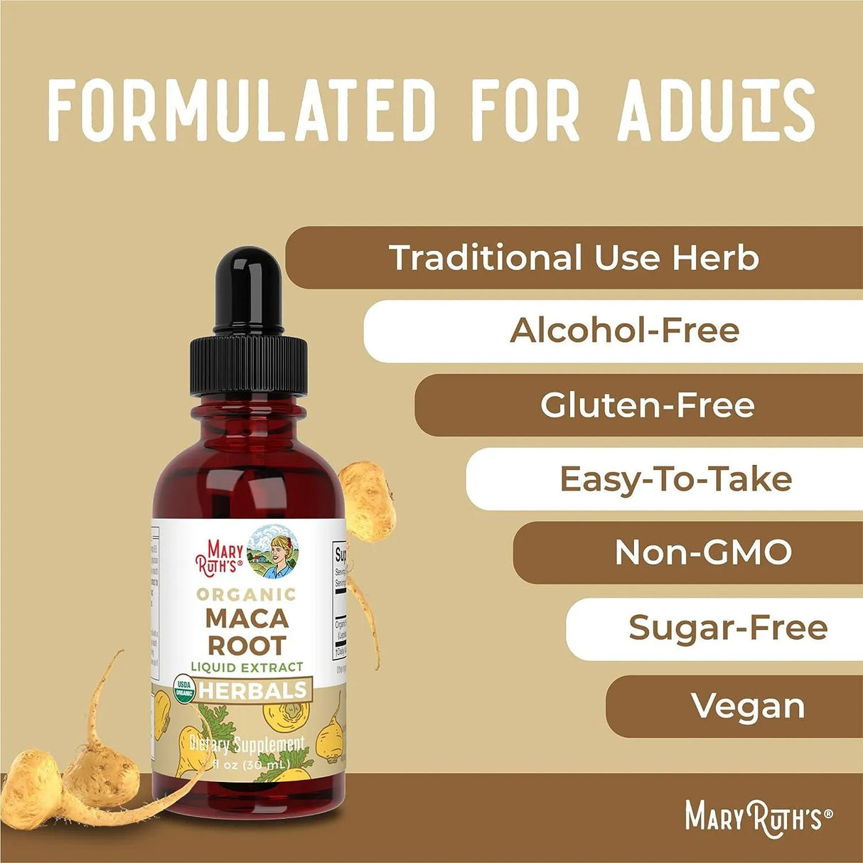 MARY RUTH ORGANICS - MaryRuth Organics Maca Root Liquid Drops 30Ml. - The Red Vitamin MX - Suplementos Alimenticios - {{ shop.shopifyCountryName }}