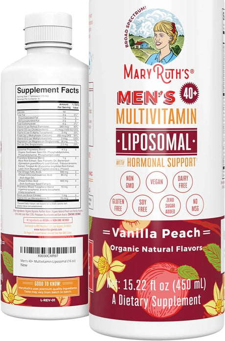 MARY RUTH ORGANICS - MaryRuth Organics Men's 40+ Multivitamin 450Ml. - The Red Vitamin MX - Suplementos Alimenticios - {{ shop.shopifyCountryName }}