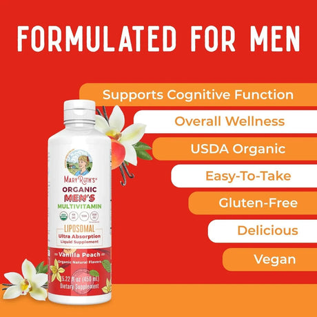 MARY RUTH ORGANICS - MaryRuth Organics Multivitamin Liquid for Men 450Ml. - The Red Vitamin MX - Suplementos Alimenticios - {{ shop.shopifyCountryName }}