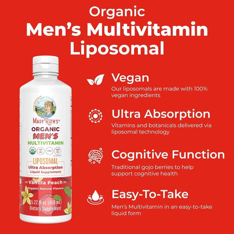 MARY RUTH ORGANICS - MaryRuth Organics Multivitamin Liquid for Men 450Ml. - The Red Vitamin MX - Suplementos Alimenticios - {{ shop.shopifyCountryName }}