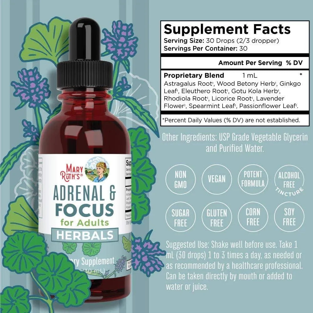 MARY RUTH ORGANICS - MaryRuth Organics Nootropic Focus & Adrenal Support 30Ml. - The Red Vitamin MX - Suplementos Alimenticios - {{ shop.shopifyCountryName }}