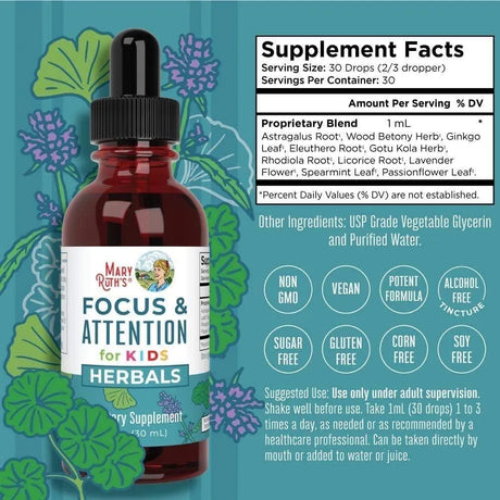 MARY RUTH ORGANICS - MaryRuth Organics Nootropic Focus Supplement for Kids 30Ml. - The Red Vitamin MX - Suplementos Alimenticios - {{ shop.shopifyCountryName }}