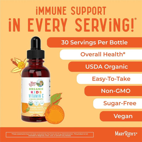 MARY RUTH ORGANICS - MaryRuth Organics USDA Organic Kids Vitamin C Drops 60Ml. - The Red Vitamin MX - Suplementos Alimenticios - {{ shop.shopifyCountryName }}