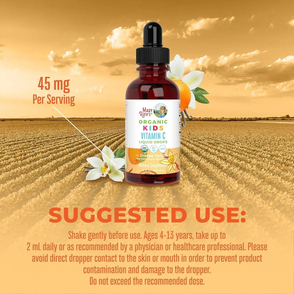 MARY RUTH ORGANICS - MaryRuth Organics USDA Organic Kids Vitamin C Drops 60Ml. - The Red Vitamin MX - Suplementos Alimenticios - {{ shop.shopifyCountryName }}