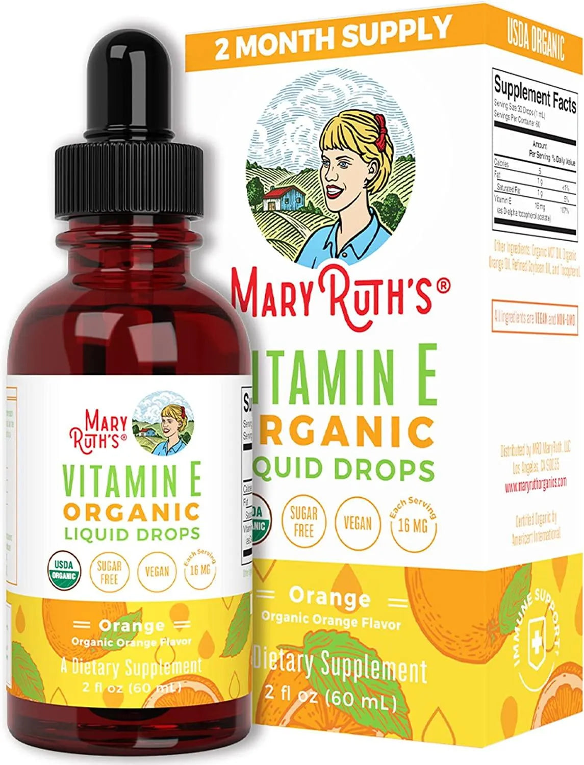 MARY RUTH ORGANICS - MaryRuth Organics USDA Vitamin E Liquid Drops 60Ml. - The Red Vitamin MX - Suplementos Alimenticios - {{ shop.shopifyCountryName }}