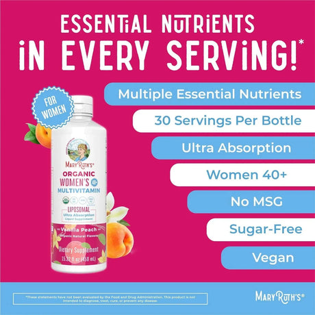 MARY RUTH ORGANICS - MaryRuth Organics Vitamin Drop for Women 40+ 450Ml. - The Red Vitamin MX - Suplementos Alimenticios - {{ shop.shopifyCountryName }}