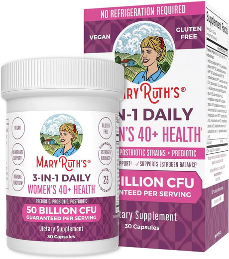 MARY RUTH ORGANICS - MaryRuth's 3-in-1 Daily Health 40+ Probiotics for Women 30 Capsulas - The Red Vitamin MX - Suplementos Alimenticios - {{ shop.shopifyCountryName }}