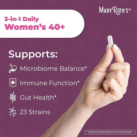 MARY RUTH ORGANICS - MaryRuth's 3-in-1 Daily Health 40+ Probiotics for Women 30 Capsulas - The Red Vitamin MX - Suplementos Alimenticios - {{ shop.shopifyCountryName }}