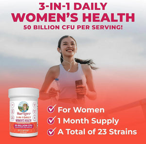 MARY RUTH ORGANICS - MaryRuth's 3-in-1 Daily Health Probiotics for Women 30 Capsulas - The Red Vitamin MX - Suplementos Alimenticios - {{ shop.shopifyCountryName }}