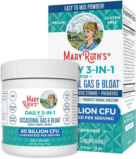 MARY RUTH ORGANICS - MaryRuth's 3-in-1 Gas & Bloat Probiotics Powder 15Gr. - The Red Vitamin MX - Suplementos Alimenticios - {{ shop.shopifyCountryName }}