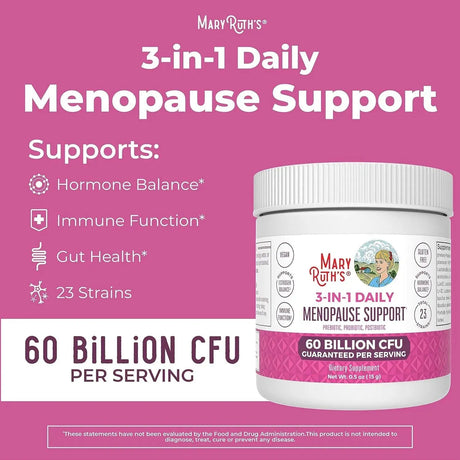 MARY RUTH ORGANICS - MaryRuth's 3-in-1 Menopause Support Probiotic Powder 15Gr. - The Red Vitamin MX - Suplementos Alimenticios - {{ shop.shopifyCountryName }}