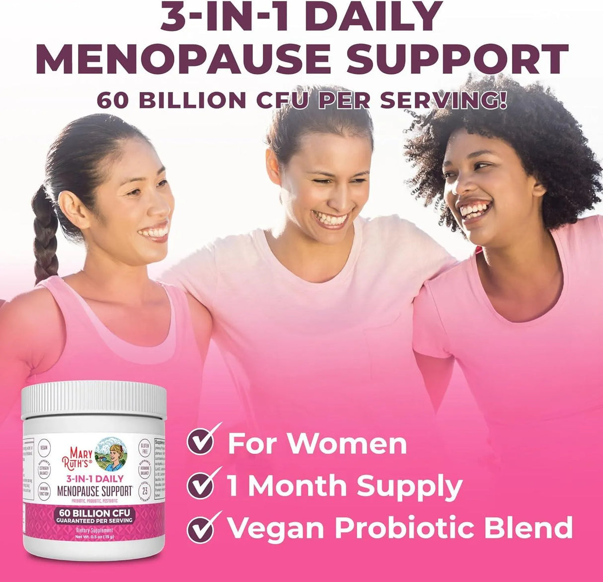 MARY RUTH ORGANICS - MaryRuth's 3-in-1 Menopause Support Probiotic Powder 15Gr. - The Red Vitamin MX - Suplementos Alimenticios - {{ shop.shopifyCountryName }}