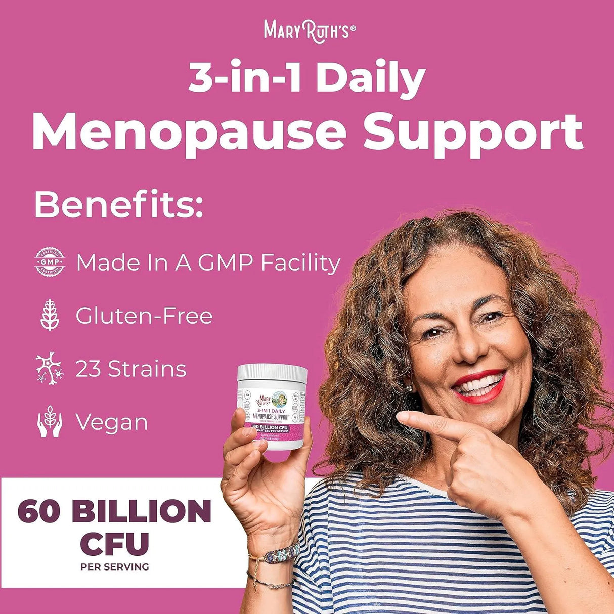 MARY RUTH ORGANICS - MaryRuth's 3-in-1 Menopause Support Probiotic Powder 15Gr. - The Red Vitamin MX - Suplementos Alimenticios - {{ shop.shopifyCountryName }}