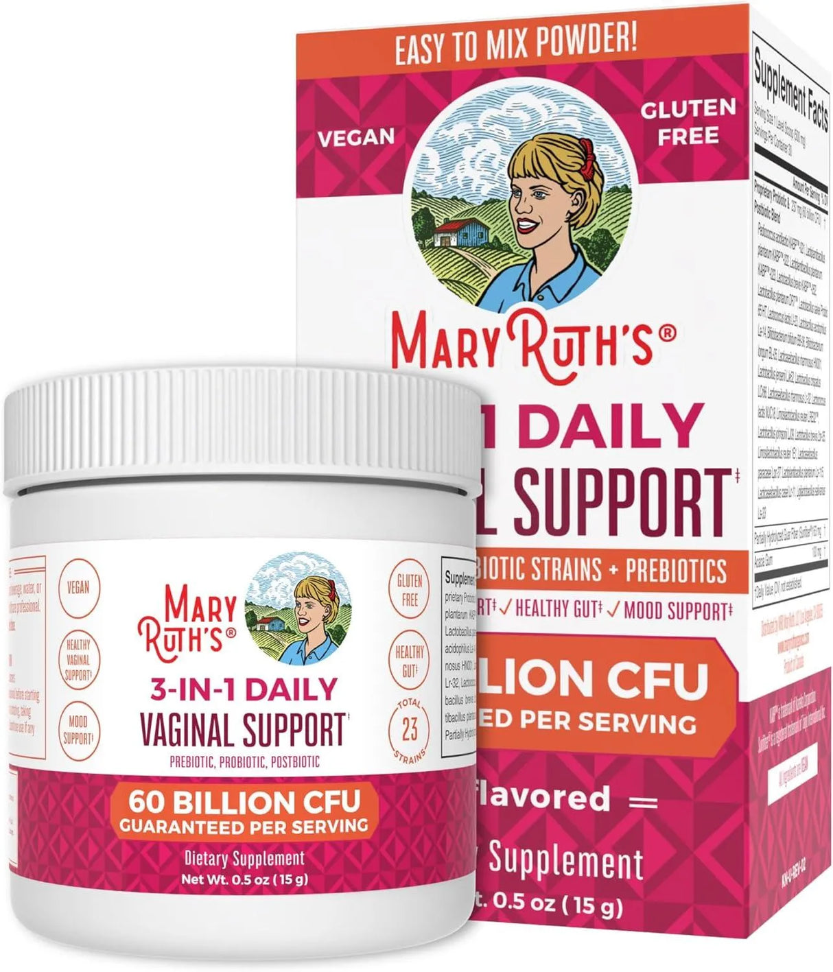 MARY RUTH ORGANICS - MaryRuth's 3-in-1 Vaginal Probiotics Women Powder 15Gr. - The Red Vitamin MX - Suplementos Alimenticios - {{ shop.shopifyCountryName }}