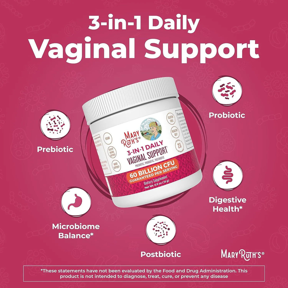 MARY RUTH ORGANICS - MaryRuth's 3-in-1 Vaginal Probiotics Women Powder 15Gr. - The Red Vitamin MX - Suplementos Alimenticios - {{ shop.shopifyCountryName }}