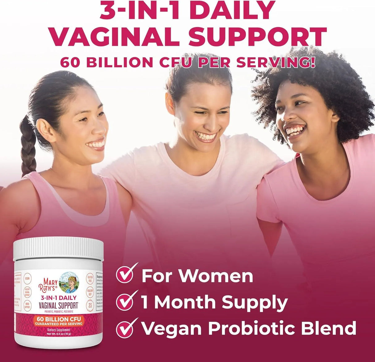 MARY RUTH ORGANICS - MaryRuth's 3-in-1 Vaginal Probiotics Women Powder 15Gr. - The Red Vitamin MX - Suplementos Alimenticios - {{ shop.shopifyCountryName }}