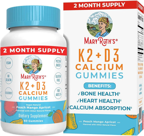 MARY RUTH ORGANICS - MaryRuth's Calcium with Vitamin D3 & Vitamin K2 60 Gomitas - The Red Vitamin MX - Suplementos Alimenticios - {{ shop.shopifyCountryName }}