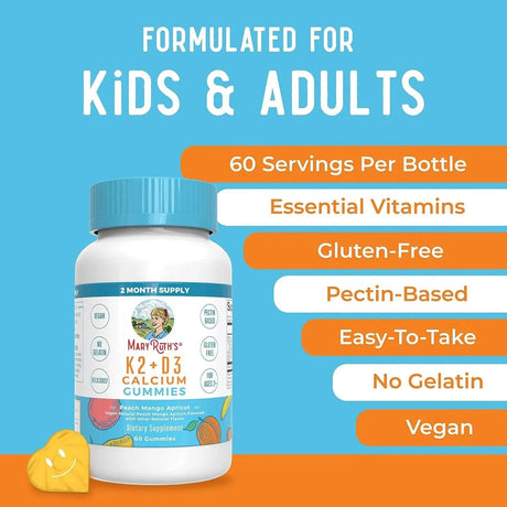 MARY RUTH ORGANICS - MaryRuth's Calcium with Vitamin D3 & Vitamin K2 60 Gomitas - The Red Vitamin MX - Suplementos Alimenticios - {{ shop.shopifyCountryName }}