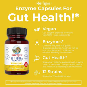 MARY RUTH ORGANICS - MaryRuth's Gut Flora Health+ Enzymes 60 Capsulas - The Red Vitamin MX - Suplementos Alimenticios - {{ shop.shopifyCountryName }}