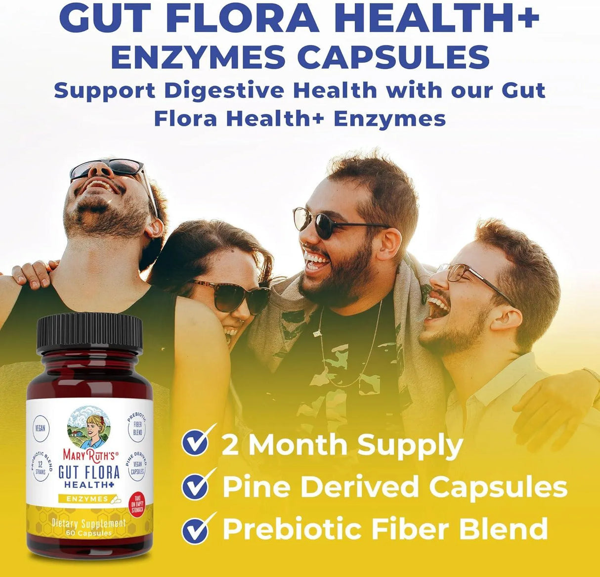 MARY RUTH ORGANICS - MaryRuth's Gut Flora Health+ Enzymes 60 Capsulas - The Red Vitamin MX - Suplementos Alimenticios - {{ shop.shopifyCountryName }}