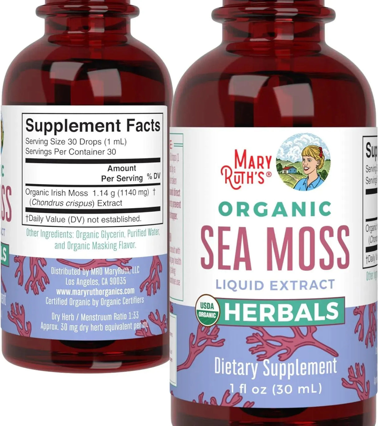 MARY RUTH ORGANICS - MaryRuth's Irish Sea Moss Liquid Drops 30Ml. - The Red Vitamin MX - Suplementos Alimenticios - {{ shop.shopifyCountryName }}