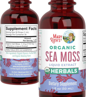 MARY RUTH ORGANICS - MaryRuth's Irish Sea Moss Liquid Drops 30Ml. - The Red Vitamin MX - Suplementos Alimenticios - {{ shop.shopifyCountryName }}