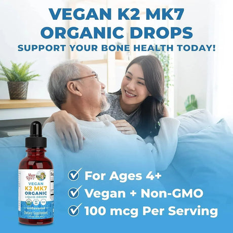 MARY RUTH ORGANICS - MaryRuth's Liquid Drop Vitamin K2 MK7 100mcg 30Ml. - The Red Vitamin MX - Suplementos Alimenticios - {{ shop.shopifyCountryName }}