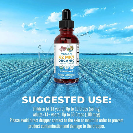 MARY RUTH ORGANICS - MaryRuth's Liquid Drop Vitamin K2 MK7 100mcg 30Ml. - The Red Vitamin MX - Suplementos Alimenticios - {{ shop.shopifyCountryName }}
