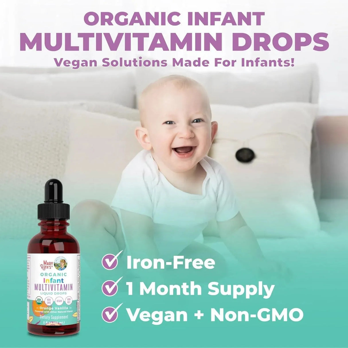 MARY RUTH ORGANICS - MaryRuth's Multivitamin & Multimineral for Infants 60Ml. - The Red Vitamin MX - Suplementos Alimenticios - {{ shop.shopifyCountryName }}