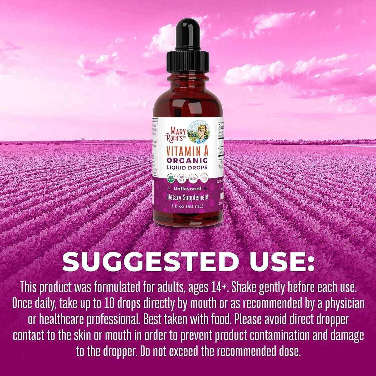 MARY RUTH ORGANICS - MaryRuth’s USDA Organic Vitamin A Liquid Drops 30Ml. - The Red Vitamin MX - Suplementos Alimenticios - {{ shop.shopifyCountryName }}