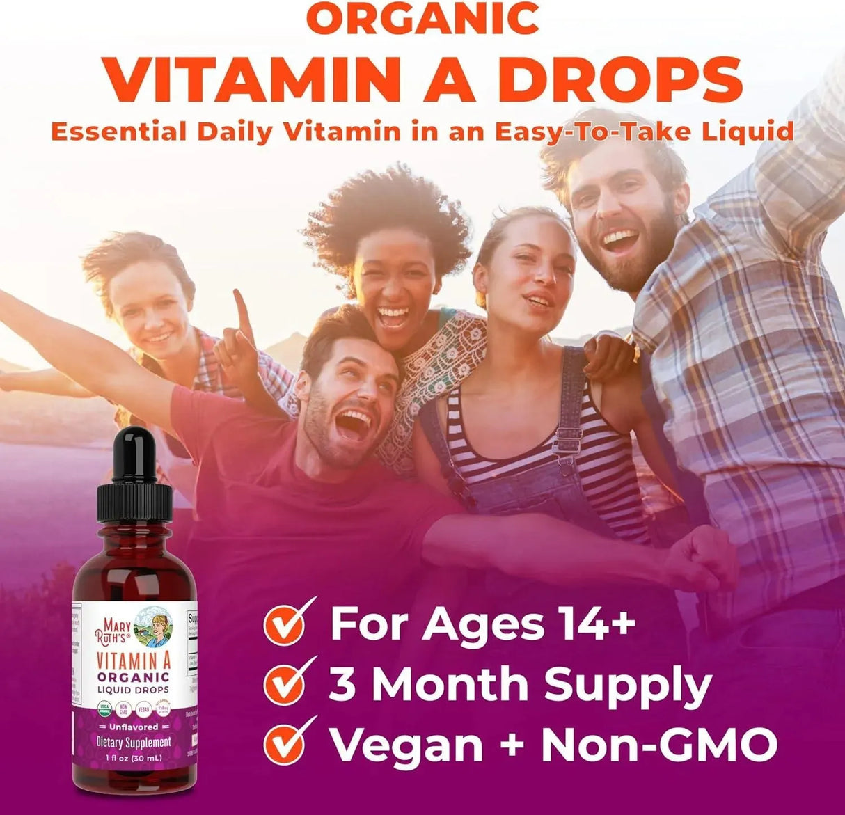 MARY RUTH ORGANICS - MaryRuth’s USDA Organic Vitamin A Liquid Drops 30Ml. - The Red Vitamin MX - Suplementos Alimenticios - {{ shop.shopifyCountryName }}