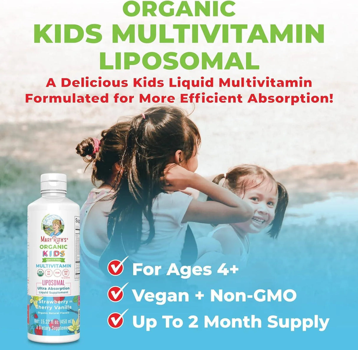 MARY RUTH ORGANICS - MaryRuth's Vitamin Liquid for Kids 450Ml. - The Red Vitamin MX - Suplementos Alimenticios - {{ shop.shopifyCountryName }}