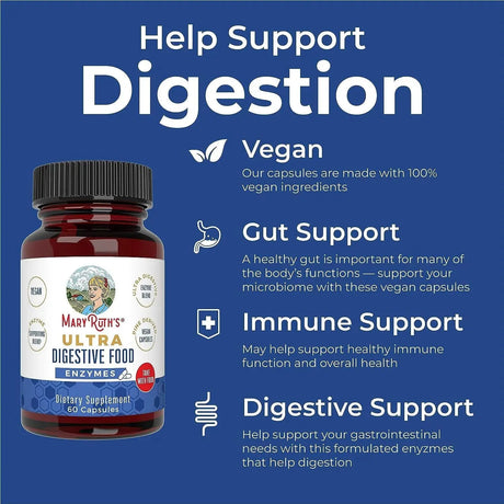 MARY RUTH ORGANICS - MaryRuth Ultra Digestive Enzymes 60 Capsulas - The Red Vitamin MX - Suplementos Alimenticios - {{ shop.shopifyCountryName }}