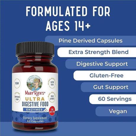 MARY RUTH ORGANICS - MaryRuth Ultra Digestive Enzymes 60 Capsulas - The Red Vitamin MX - Suplementos Alimenticios - {{ shop.shopifyCountryName }}