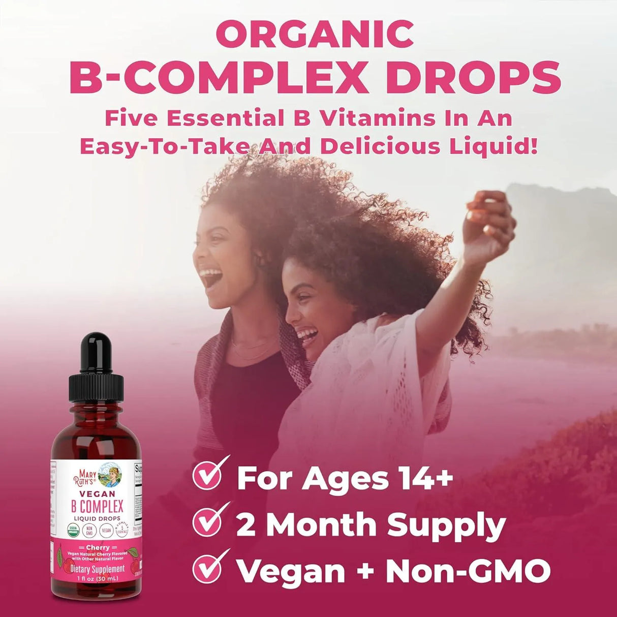 MARY RUTH ORGANICS - MaryRuth Vitamin B Complex with Biotin 30Ml. - The Red Vitamin MX - Suplementos Alimenticios - {{ shop.shopifyCountryName }}