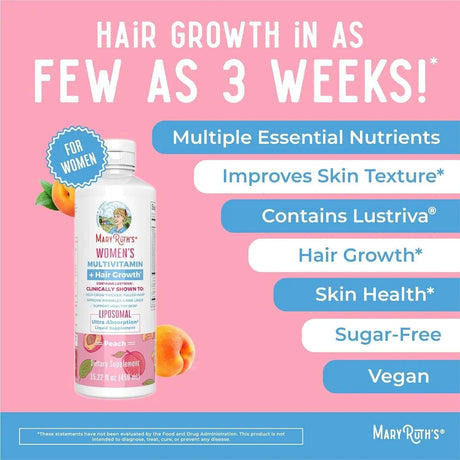 MARY RUTH ORGANICS - MaryRuth Women's Multivitamin + Lustriva Hair Growth 450Ml. - The Red Vitamin MX - Suplementos Alimenticios - {{ shop.shopifyCountryName }}