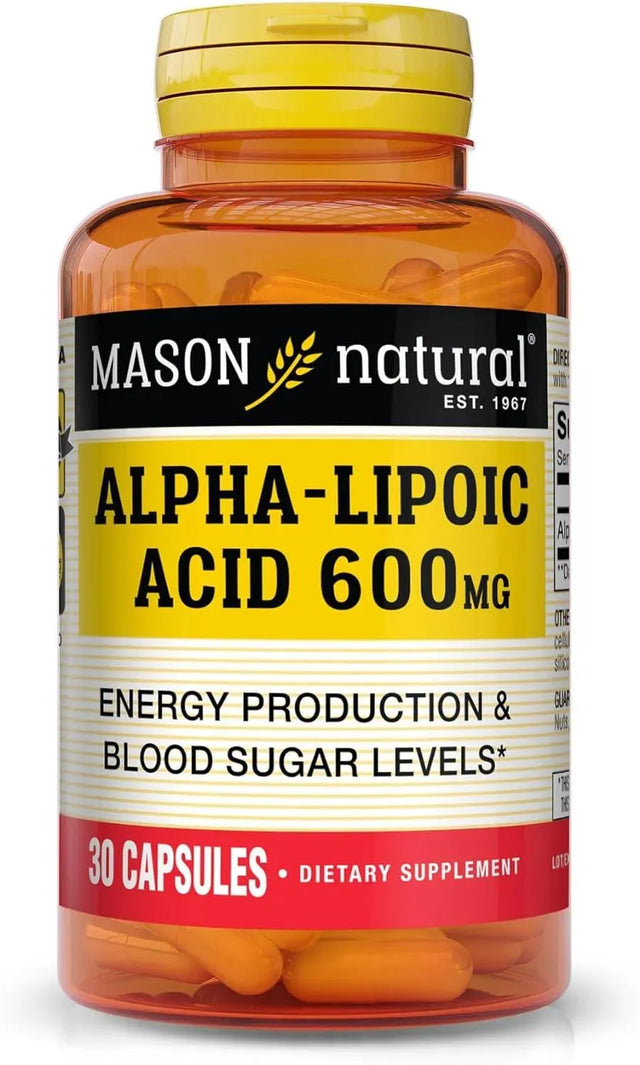 MASON NATURAL - Mason Natural Alpha Lipoic Acid 600Mg. 30 Capsulas - The Red Vitamin MX - Suplementos Alimenticios - {{ shop.shopifyCountryName }}