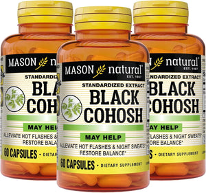 MASON NATURAL - MASON NATURAL Black Cohosh Alleviates Hot Flashes & Night Sweats 60 Capsulas 3 Pack - The Red Vitamin MX - Suplementos Alimenticios - {{ shop.shopifyCountryName }}