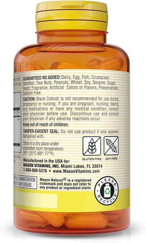 MASON NATURAL - MASON NATURAL Black Cohosh Alleviates Hot Flashes & Night Sweats 60 Capsulas 3 Pack - The Red Vitamin MX - Suplementos Alimenticios - {{ shop.shopifyCountryName }}