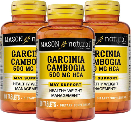 MASON NATURAL - MASON NATURAL Garcinia Cambogia 500Mg. 60 Tabletas 3 Pack - The Red Vitamin MX - Suplementos Alimenticios - {{ shop.shopifyCountryName }}