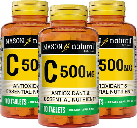 MASON NATURAL - MASON NATURAL Vitamin C 500Mg. 100 Tabletas 3 Pack - The Red Vitamin MX - Suplementos Alimenticios - {{ shop.shopifyCountryName }}