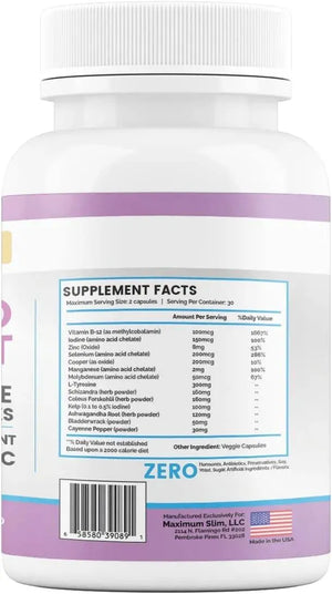 MAXIMIZE WITHIN - Maximize Within Thyroid Support Supplement for Women & Men 60 Capsulas - The Red Vitamin MX - Suplementos Alimenticios - {{ shop.shopifyCountryName }}