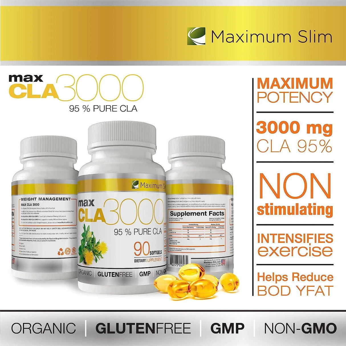 MAXIMUM SLIM - Maximum Slim MAX CLA 3000 90 Capsulas Blandas - The Red Vitamin MX - Suplementos Alimenticios - {{ shop.shopifyCountryName }}